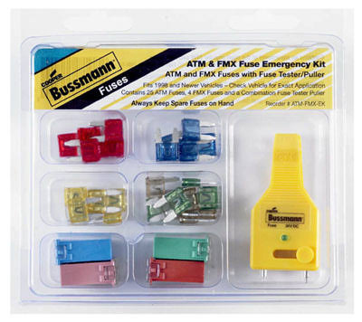 Emergency Fuse Kit, 30 PC., Bussmann, ATM-FMX-EK