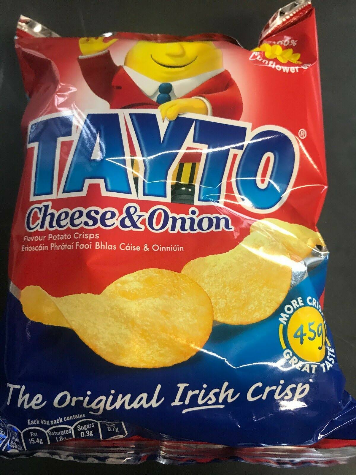 16 Irish Tayto Cheese&onion 45g Brand Free Postage