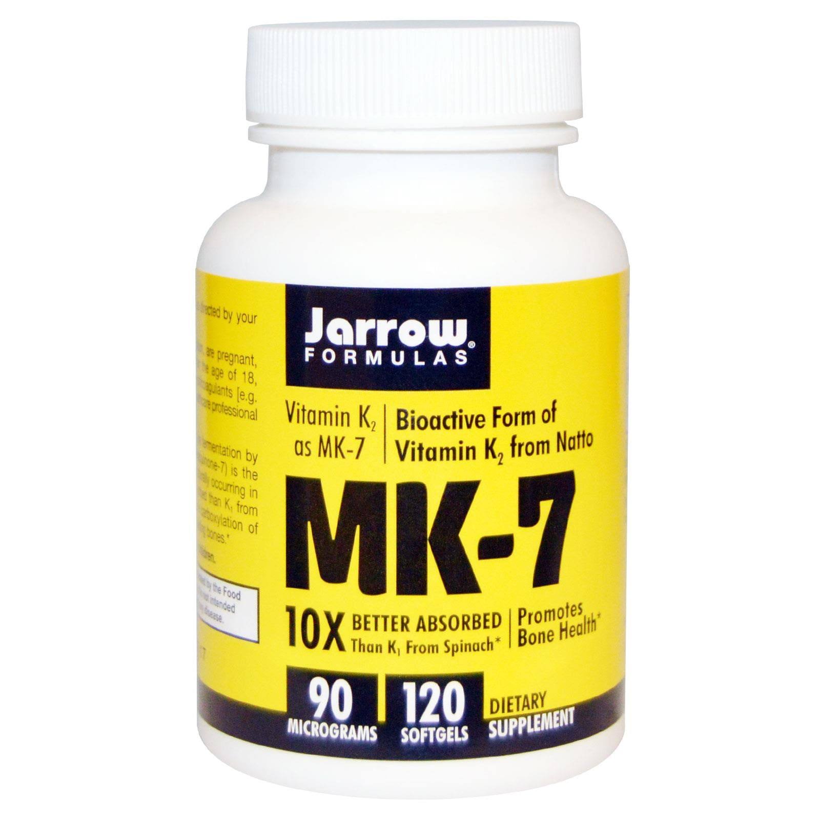 Jarrow Formulas MK-7 Supplement - Promotes Bone Health, 120 Softgels