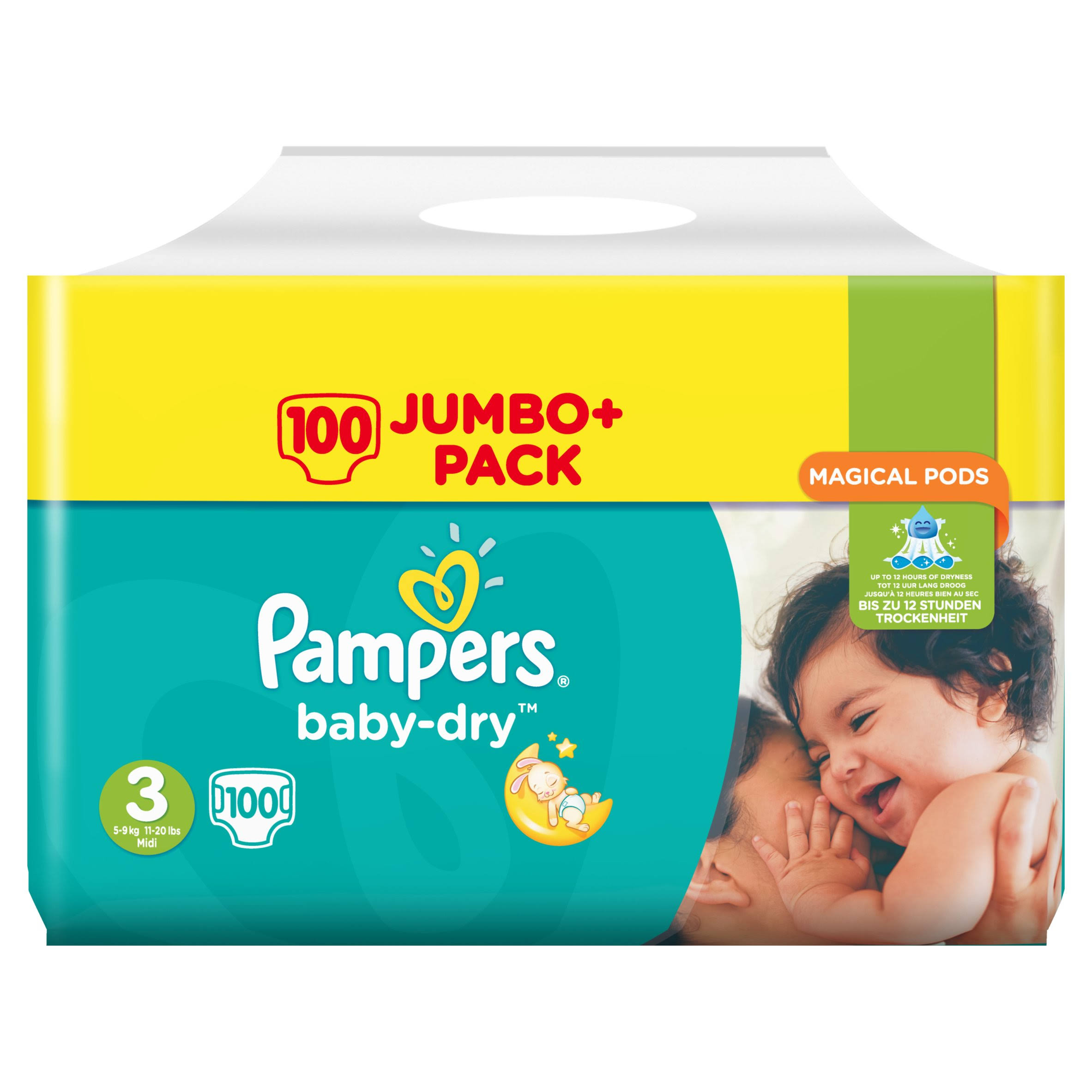 Pampers Baby Dry Diaper - Size 3, 100ct, 6-10kg