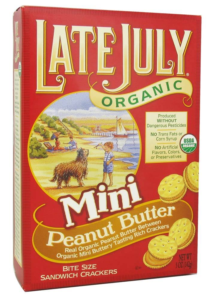 Late July Organic Mini Crackers - Peanut Butter, 5oz