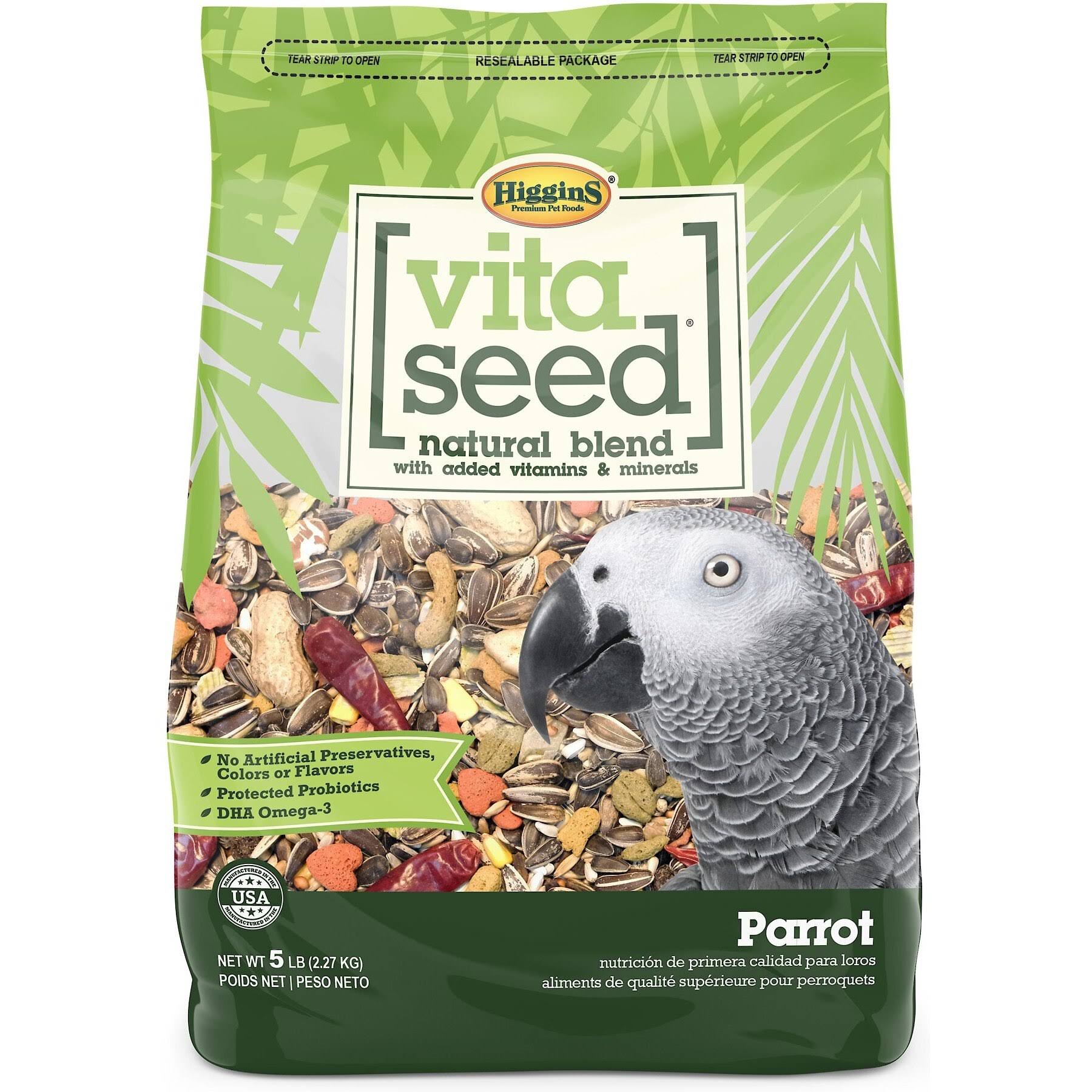 Higgins Vita Seed Natural Parrot Food - 5lb