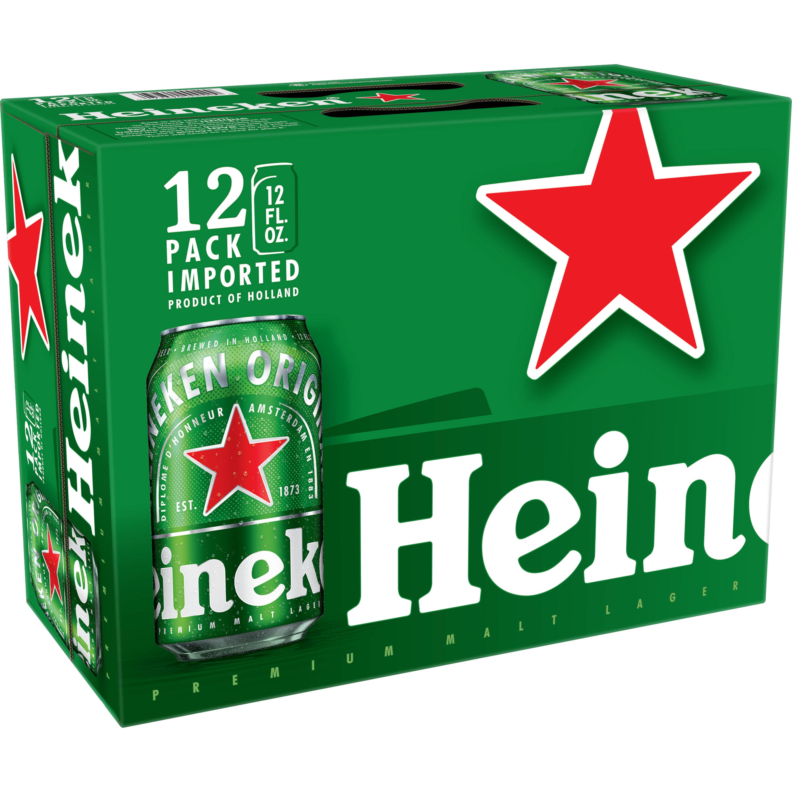 Heineken Lager Beer - 12 Pack Cans , 12oz