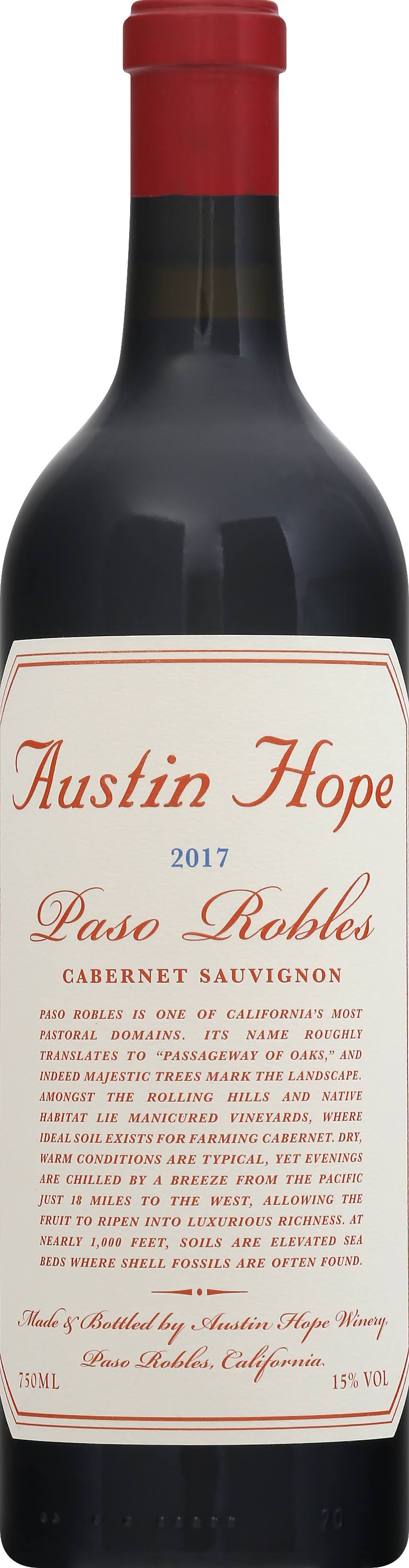 Austin Hope Cabernet Sauvignon, Paso Robles, 2017 - 750 ml