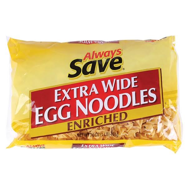 Always Save Enriched Noodle Product, Extra Wide Egg Noodle