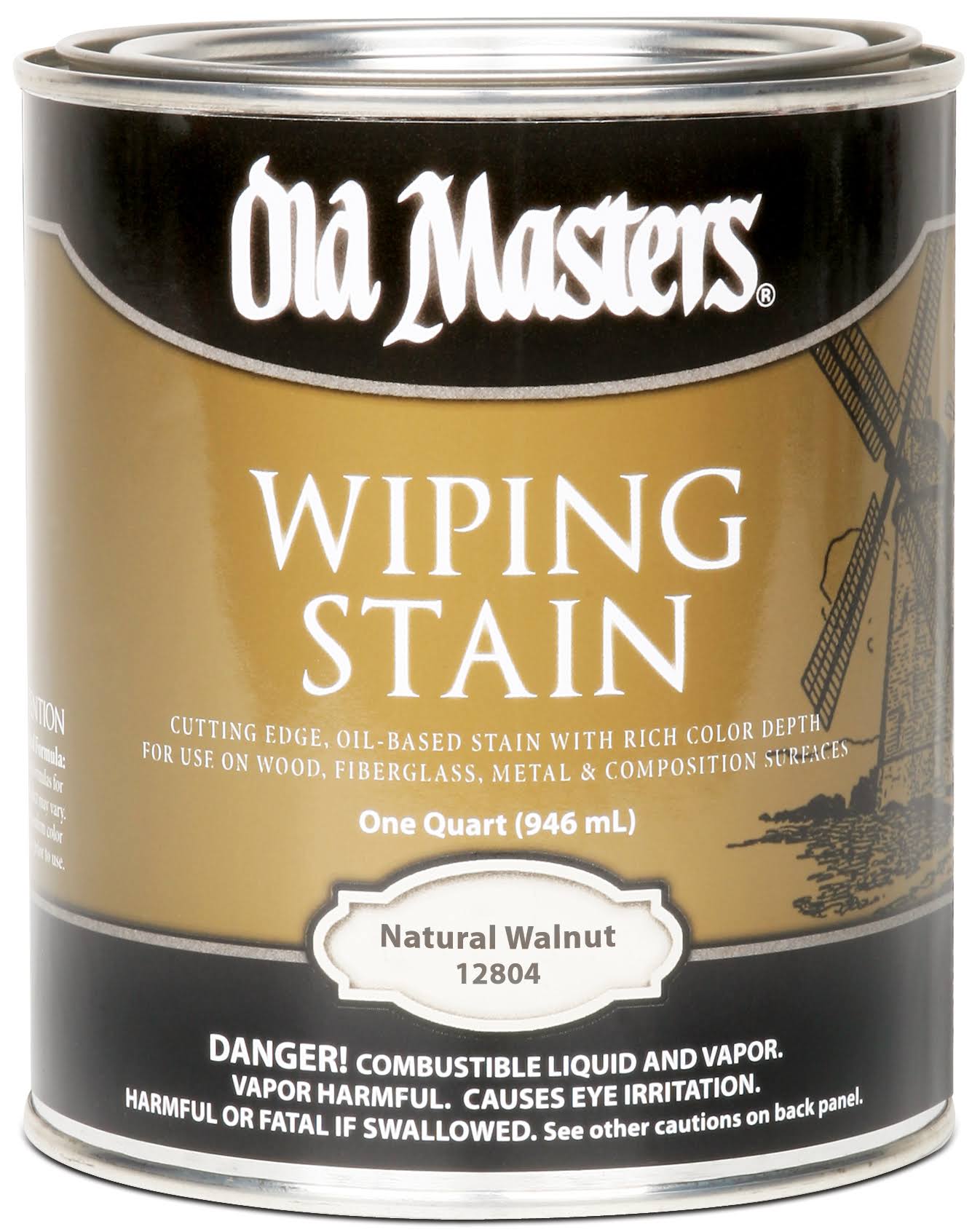 Old Masters Wiping Stain - Natural Walnut, 946ml