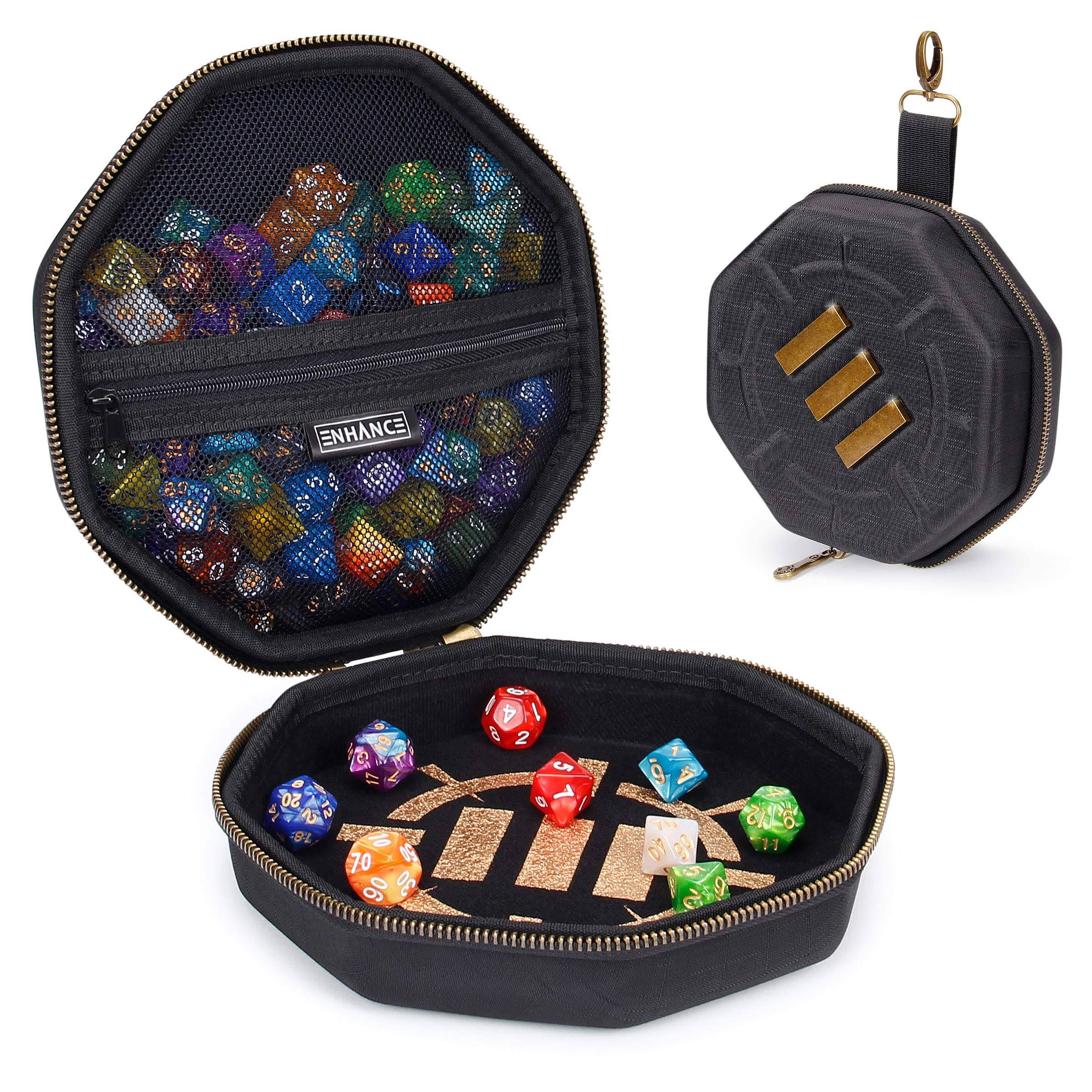 Enhance Tabletop Dice Case And Dice Rolling Tray