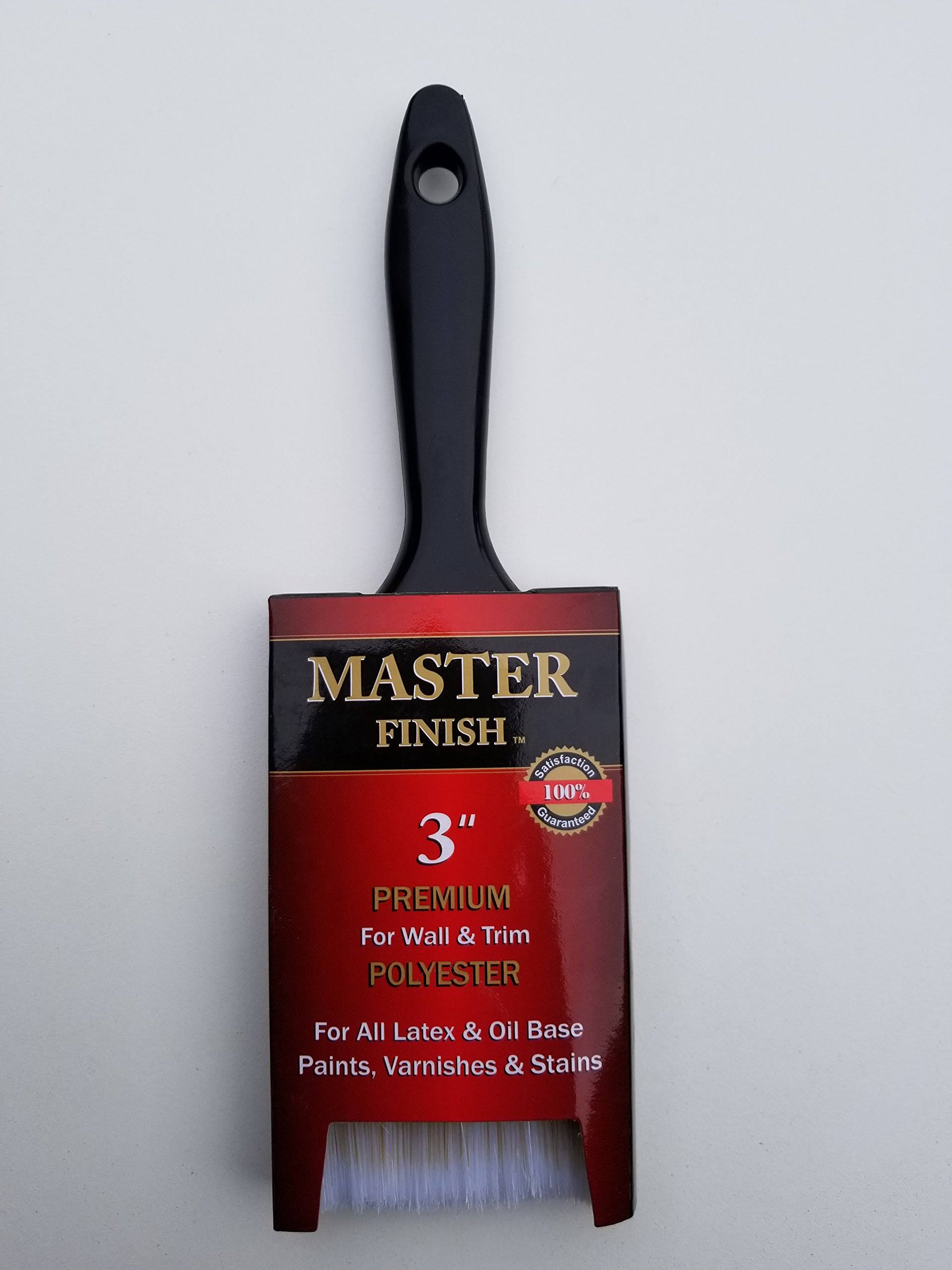 Master Finish 3" Premium Polyester Paint Brush for House Wall & Siding Latex & Oil Base Paints