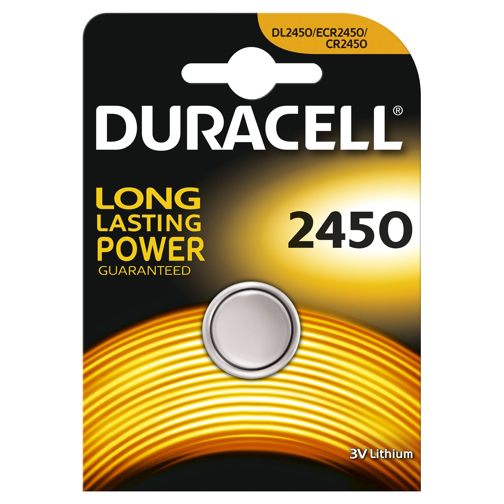 Duracell CR2450 Lithium Coin Cell Battery - 3V
