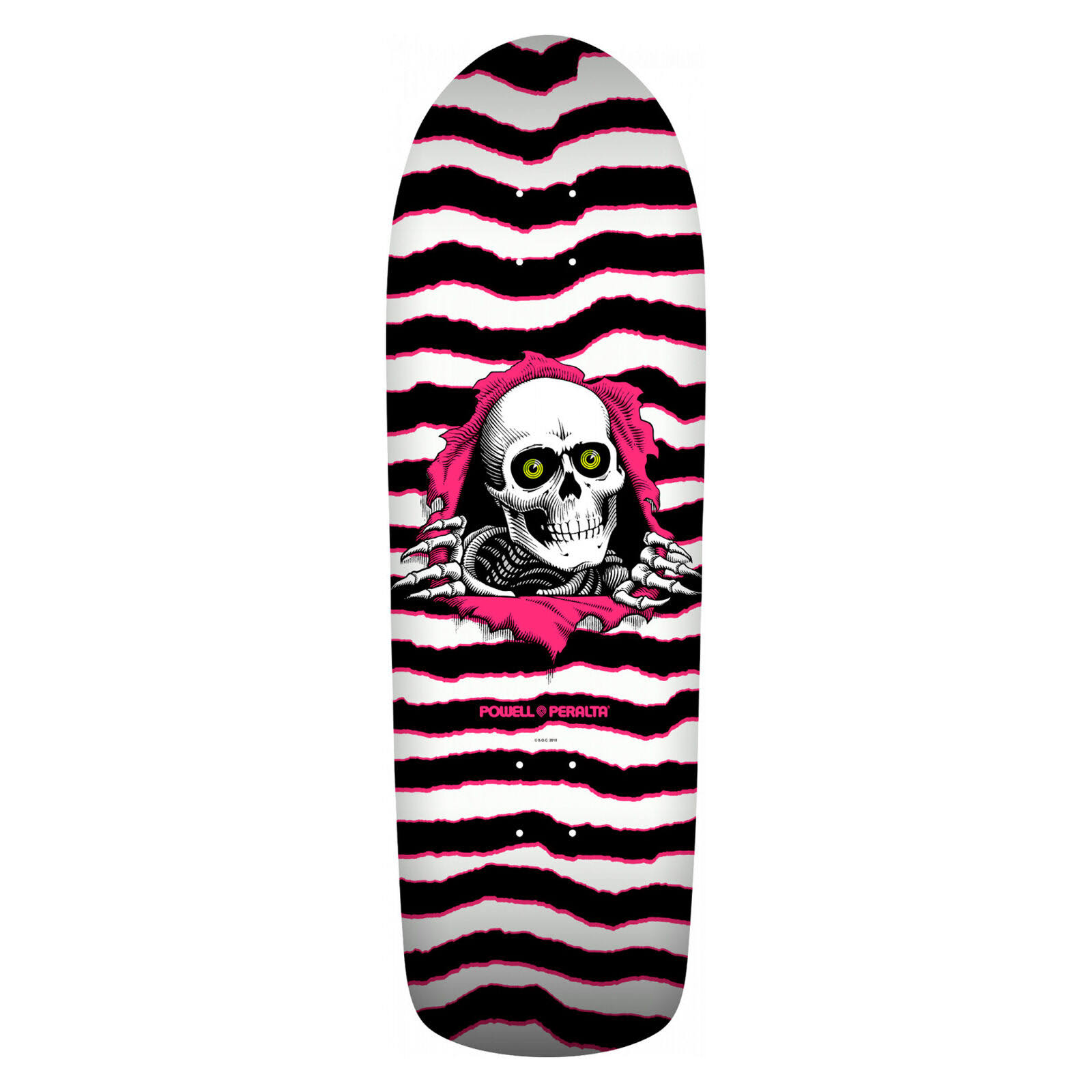 Powell-Peralta Old School Ripper 10" Skateboard Deck - White Pink