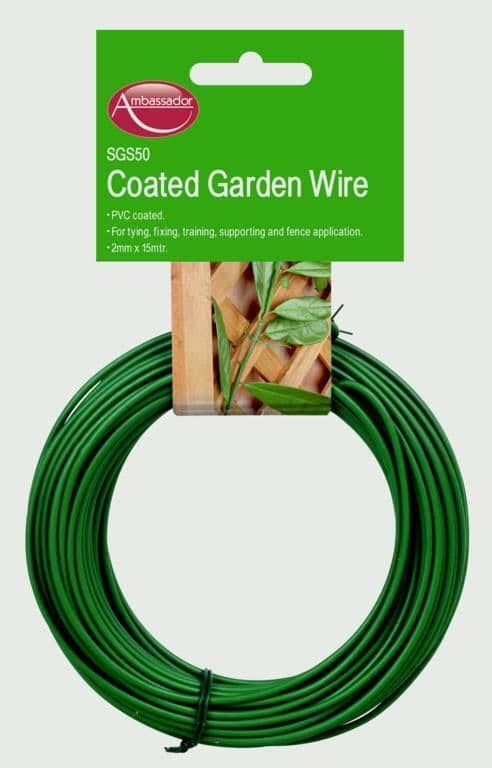 Garden Wire Picture Hanging­ Coil Fencing Pvc Coated Wire - 2mm X 30m