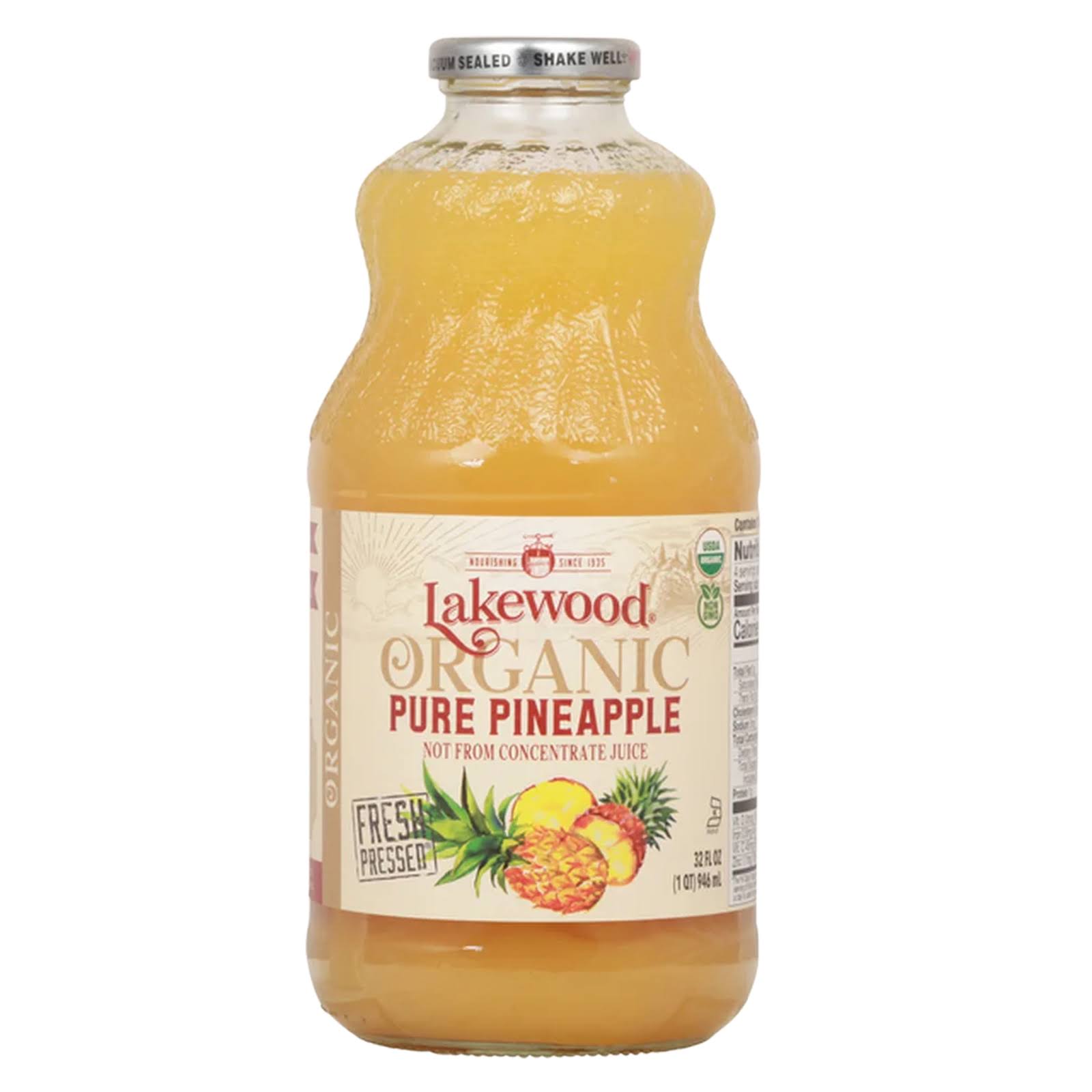 Lakewood Organic Concentrate Juice - Pineapple, Cold Pressed