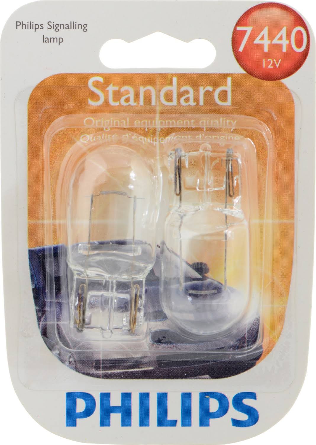 Philips Standard Miniature 7440, Pack of 2 | General | 30 Day Money Back Guarantee | Delivery Guaranteed | Free Shipping On All Orders