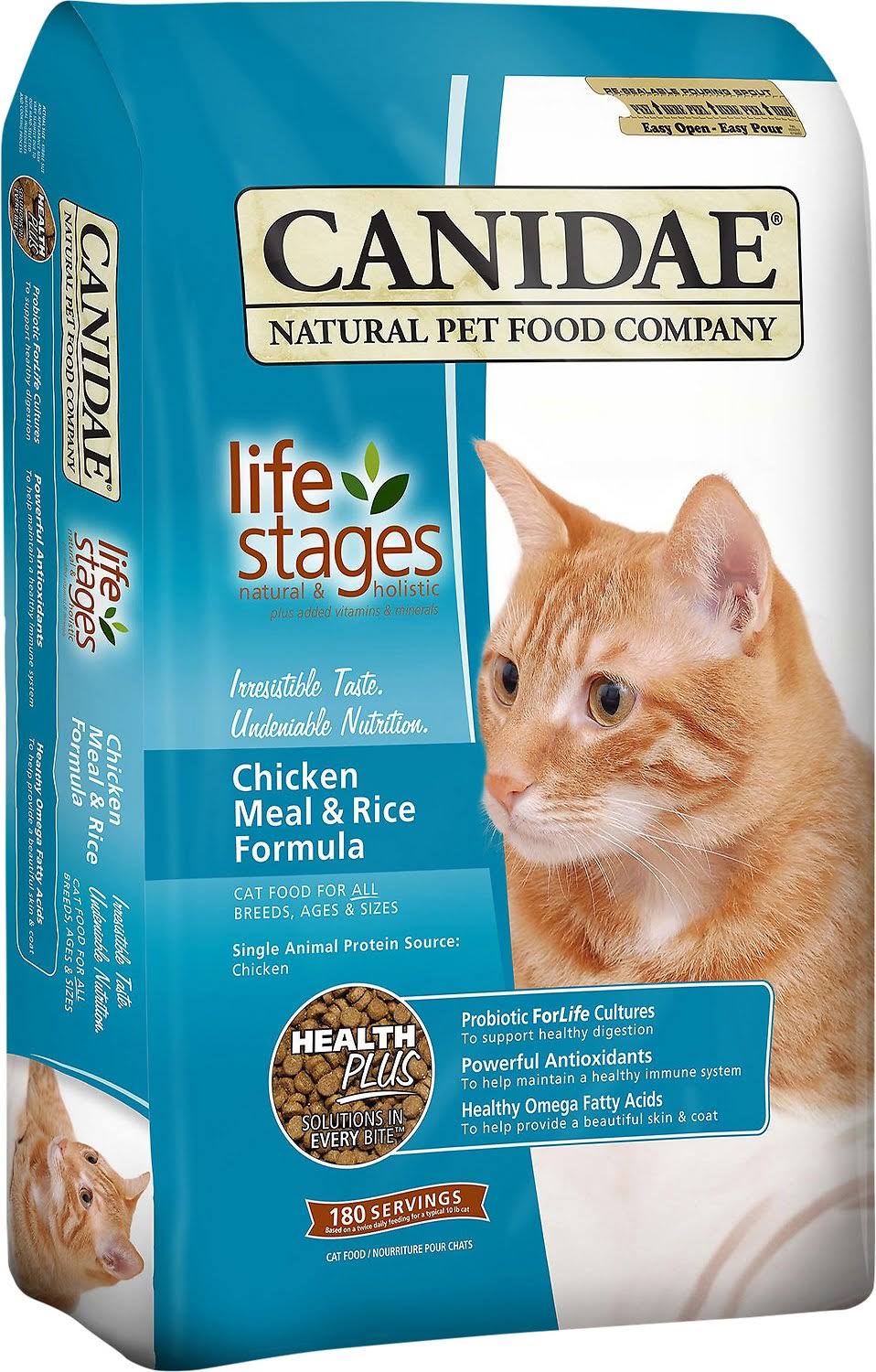Canidae Pet Foods CD03104 All Life Stages Natural Cat Food - Chicken Meal and Rice, 4lb Bag