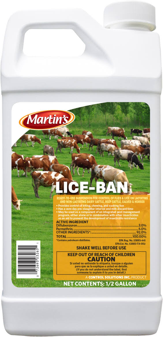 Control Solutions Inc - Lice-ban Pour-on - .5 GALLON