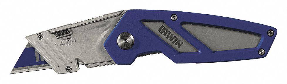 IRWIN 1858318 Fk100 Folding Utility Knife - Blue and Gray