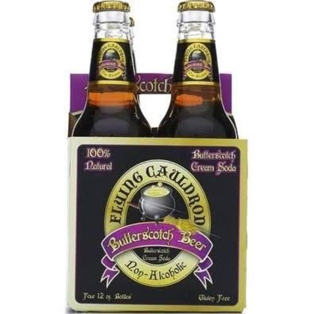 Flying Cauldron Cream Soda, Butterscotch Beer - 4 pack, 12 oz bottles