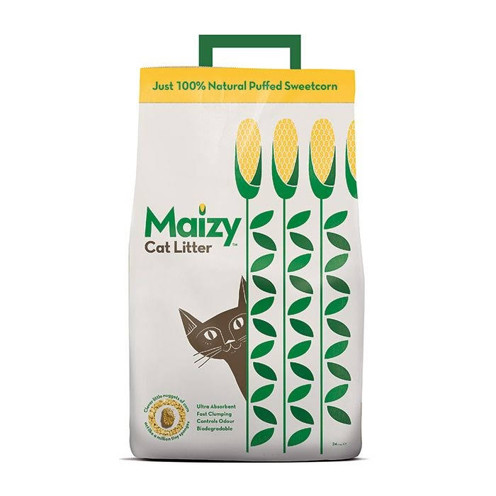 Maizy 100% Natural Corn Clumping Cat Litter 24 Litres