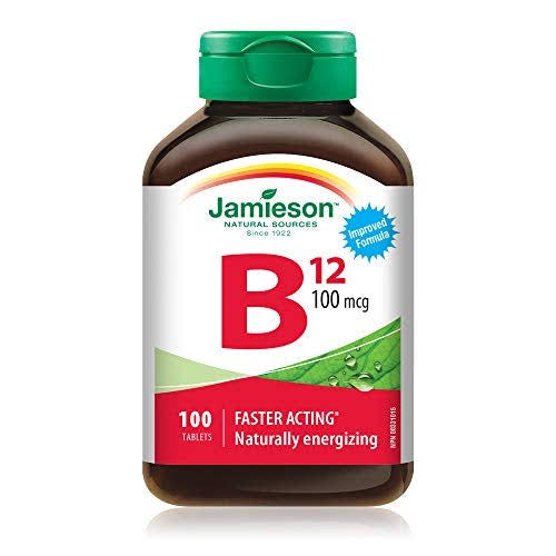 Jamieson B12 100 mcg (METHYLCOBALAMIN), 100 tablets