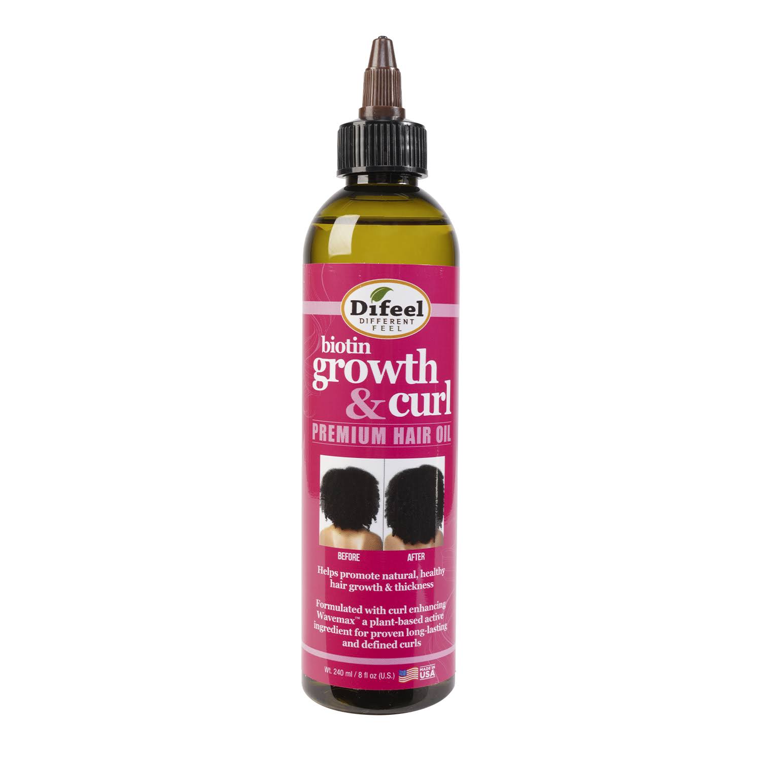 Difeel - Biotin Growth Curl Premium Hair Oil, Size: 8oz