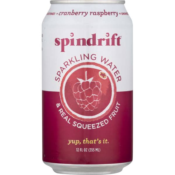 Spindrift 6% Real Juice Cranberry Raspberry Sparkling Water - 12 fl oz