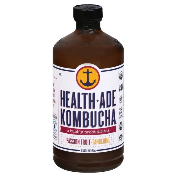 Health Ade Kombucha, Passion Fruit-Tangerine - 16 fl oz