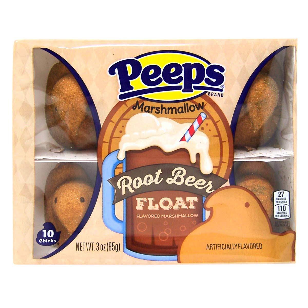 Peeps Marshmallow, Root Beer Float - 10 chicks, 3 oz