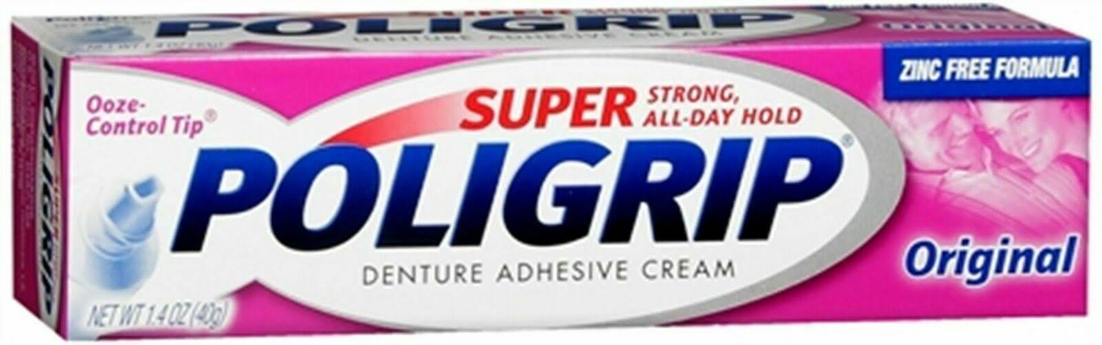 Super PoliGrip Denture Adhesive Cream - Original, 1.4oz