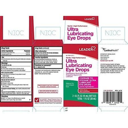 Leader Eye Drops, Ultra Lubricating - 2 pack, 0.5 fl oz bottles