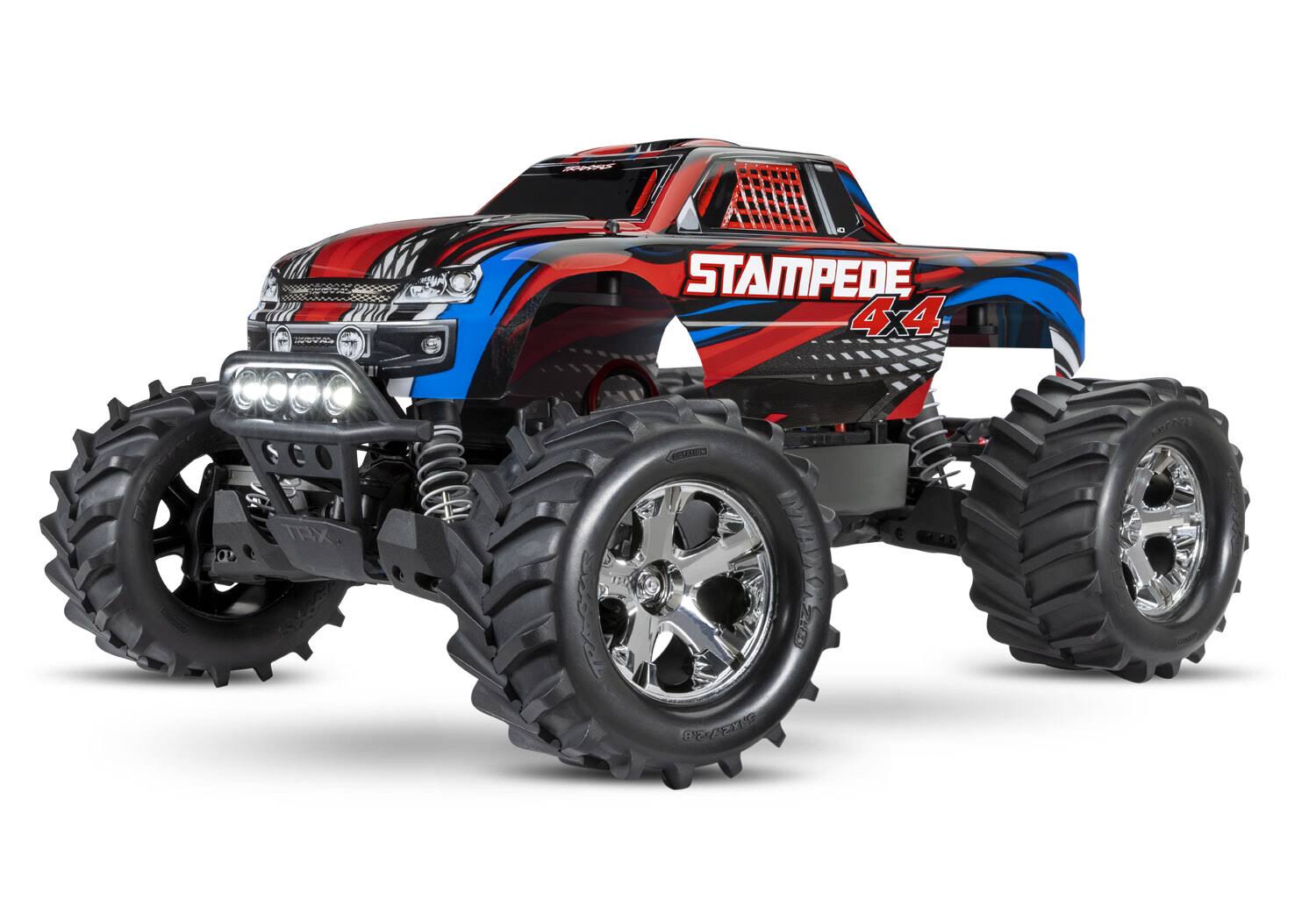 Traxxas Stampede 4x4 Brushed XL-5 - Red with LED TRX67054-61-RED
