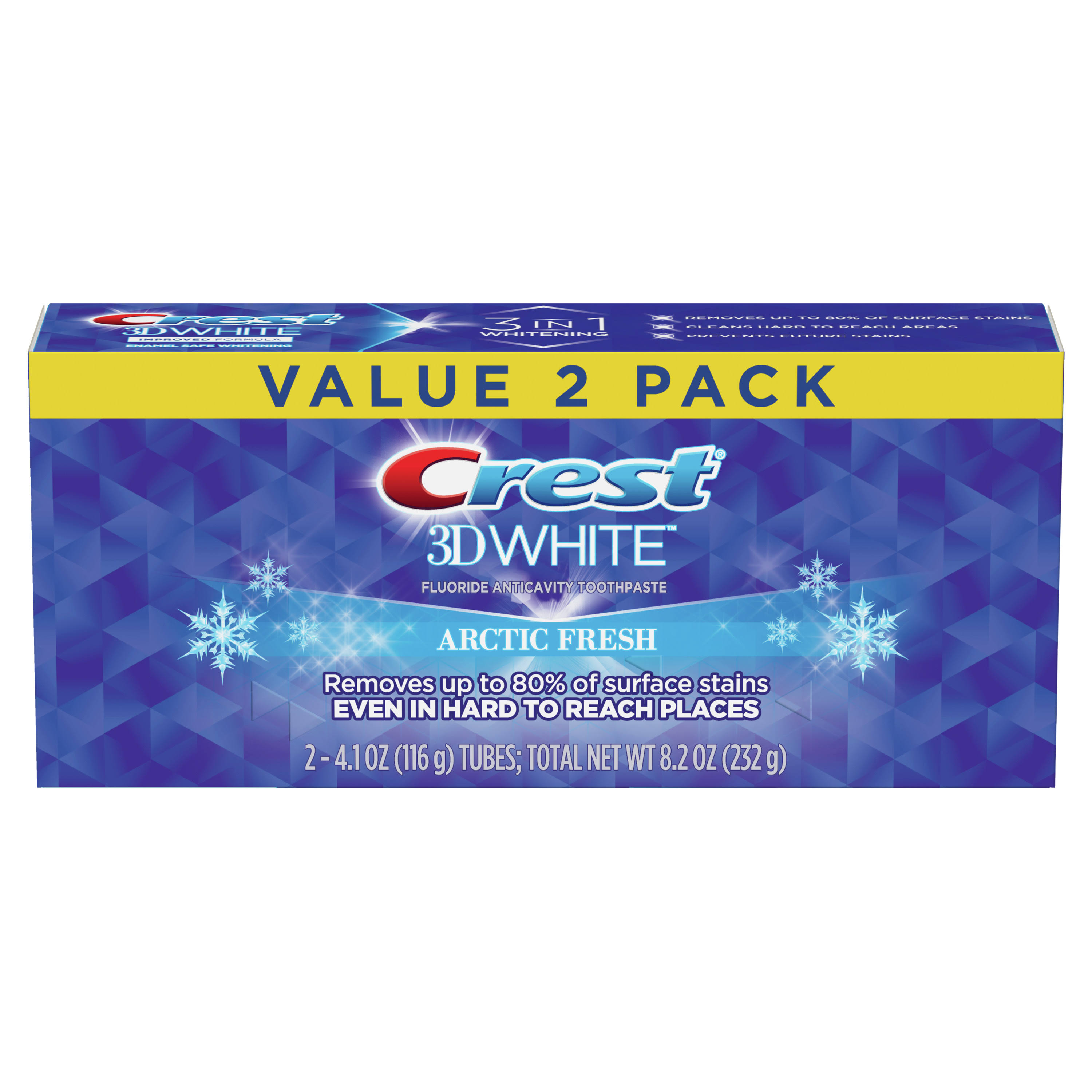 Crest 3D White Value Pack Toothpaste - Arctic Fresh, 4.8oz, 2pk