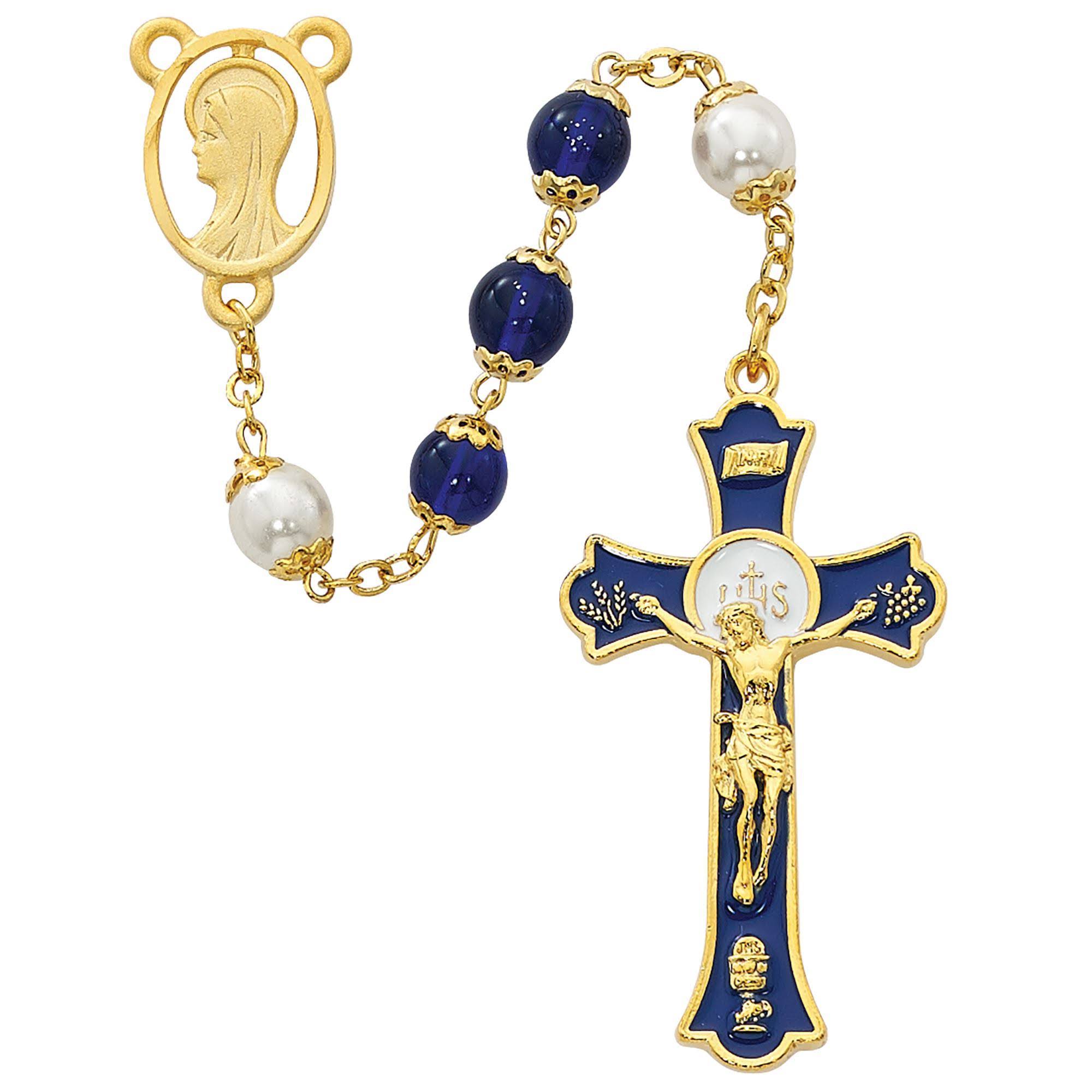 Blue and Pearl Holy Mass Rosary