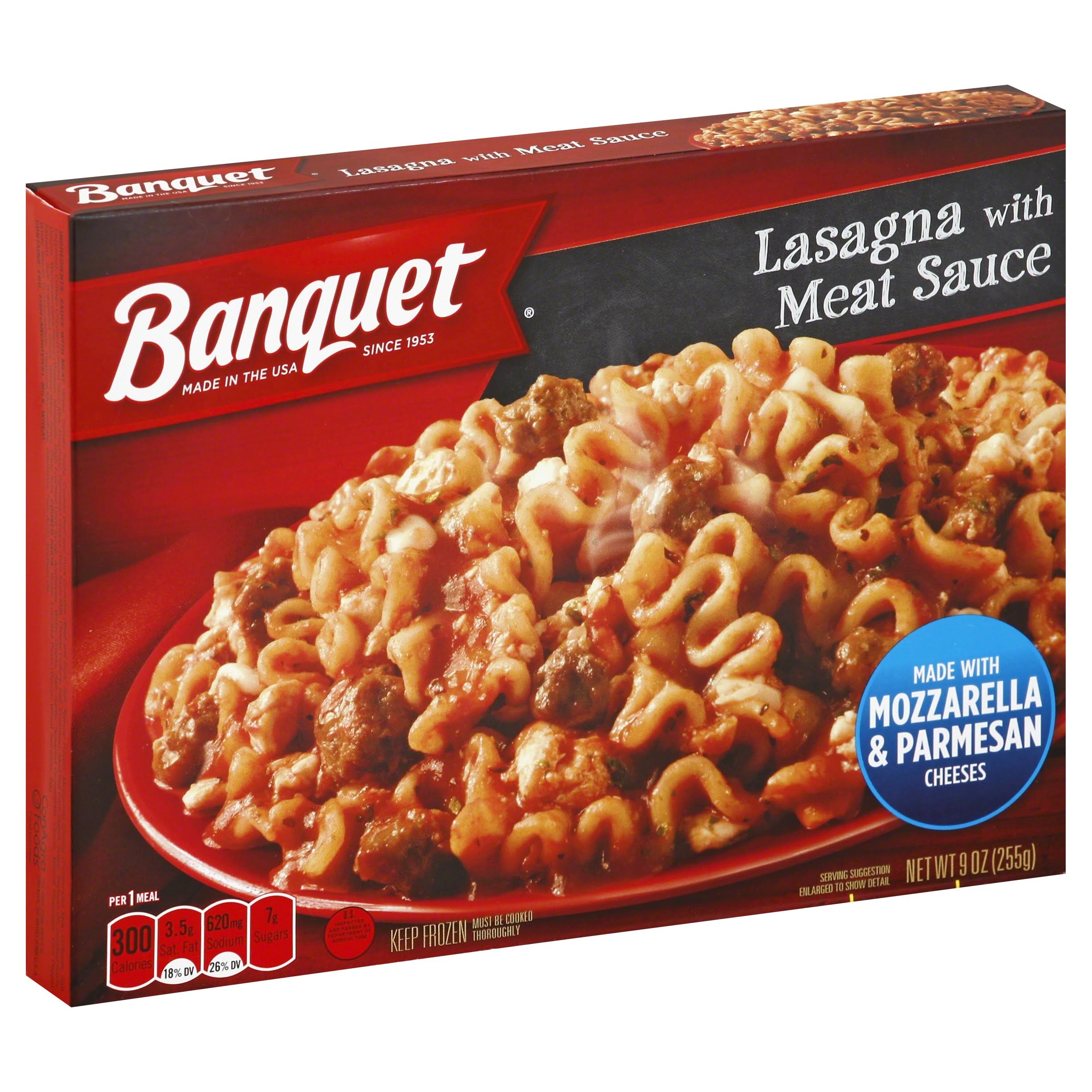 Banquet Lasagna, with Meat Sauce - 9 oz