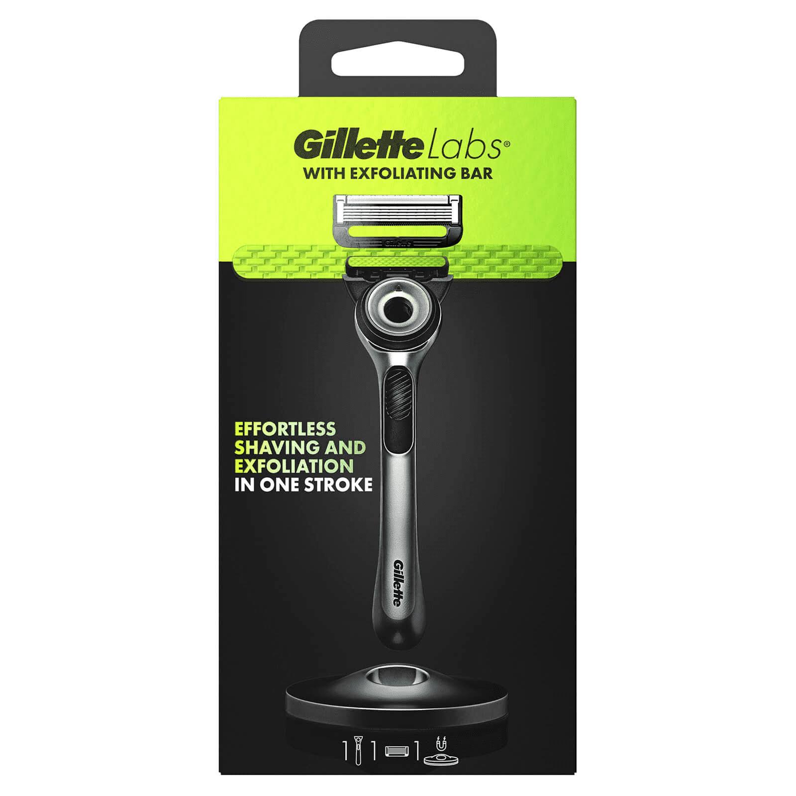 Gillette Labs Exfoliating Razor with Magnetic Stand. Gillette. Black. Men's Razors. 7702018605255.