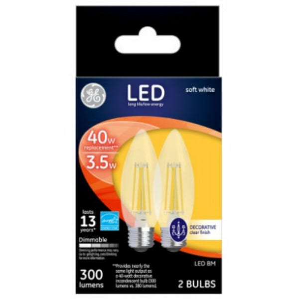 Ge Decorative Led Light Bulb - Clear, 3.5W