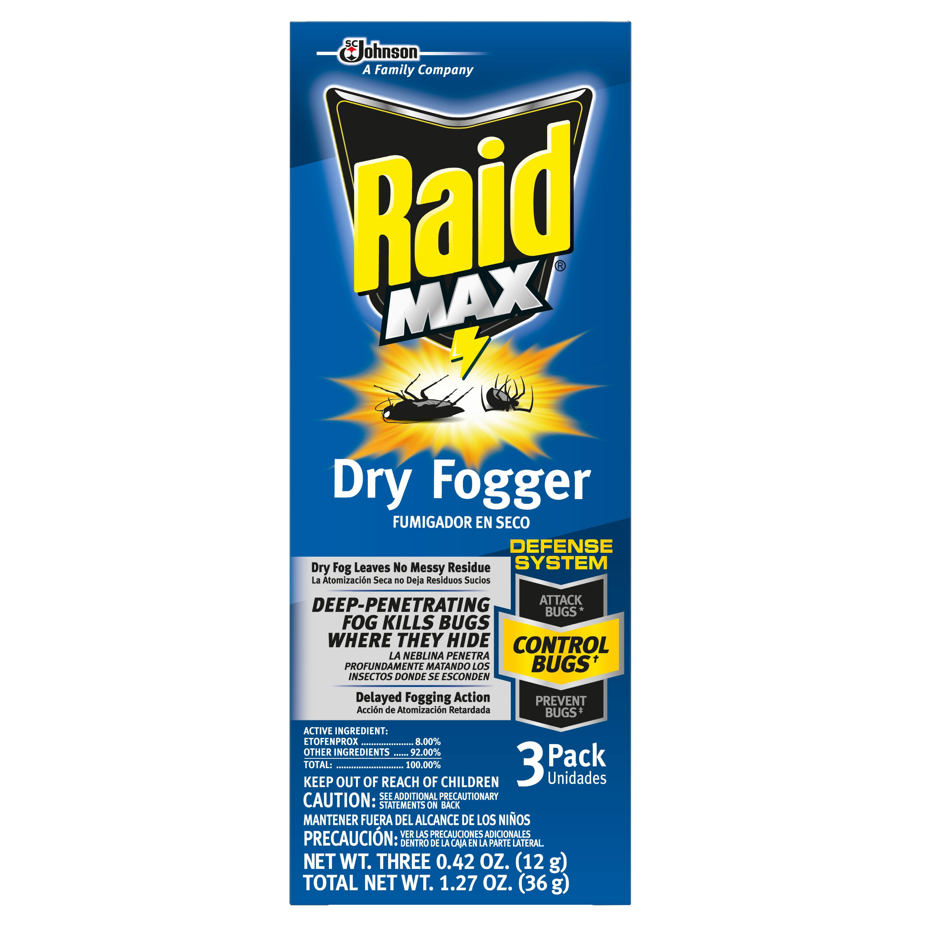 Raid Fumigator Indoor Insect Fogger - Pack of 3