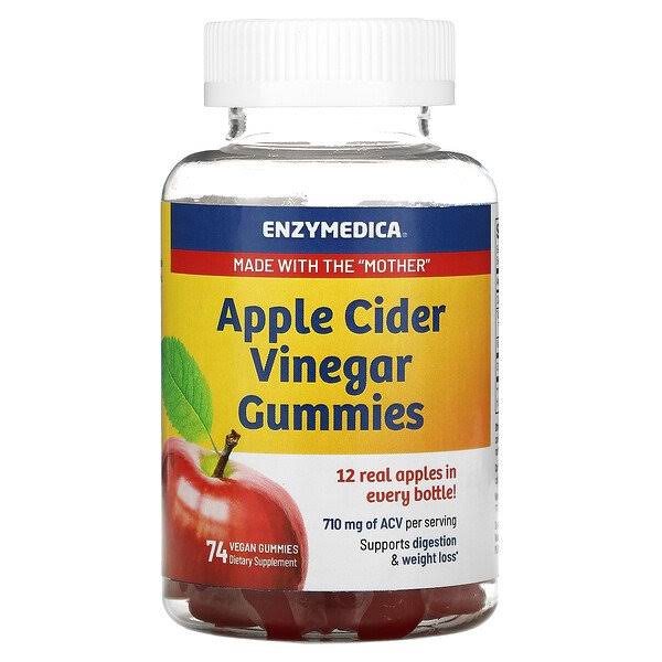 Enzymedica Apple Cider Vinegar Gummies 74 Vegan Gummies