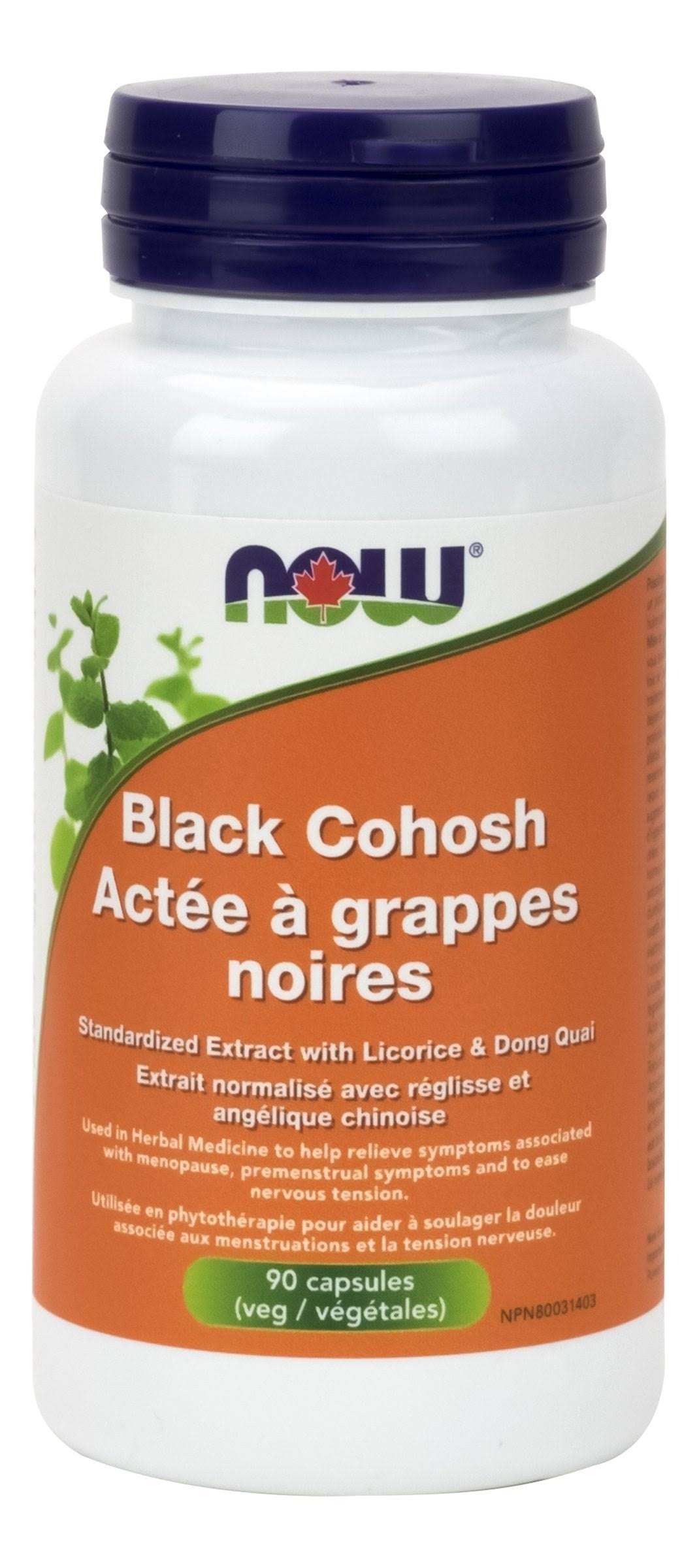 Now Black Cohosh Root 80mg Dietary Supplement - 90 Capsules