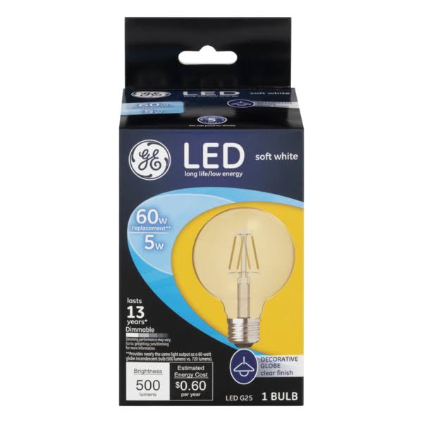 GE LED Light Bulb - Soft White, 5W