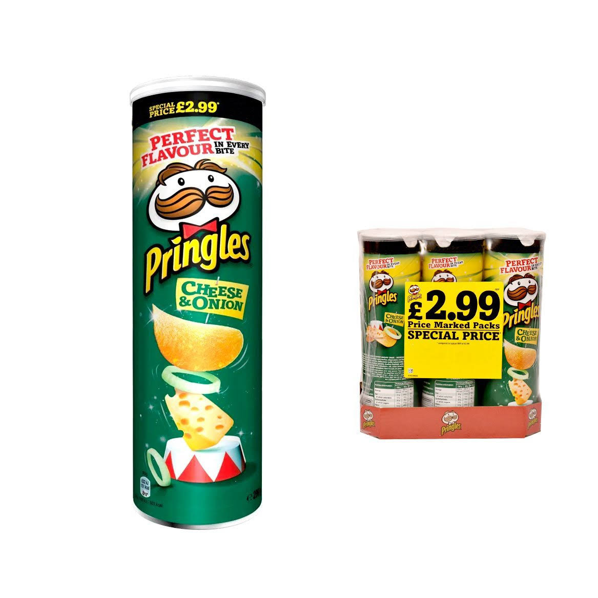 Pringles Potato Snack - Cheese and Onion, 200g