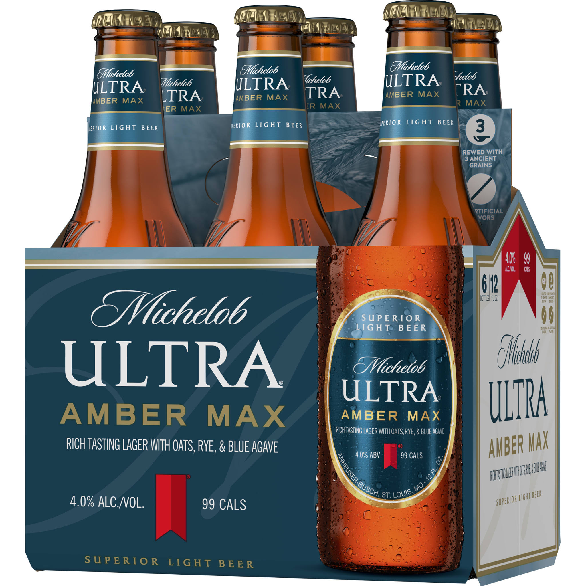 Michelob Ultra Beer, Amber Max, Superior Light Beer - 6 pack, 12 fl oz bottles