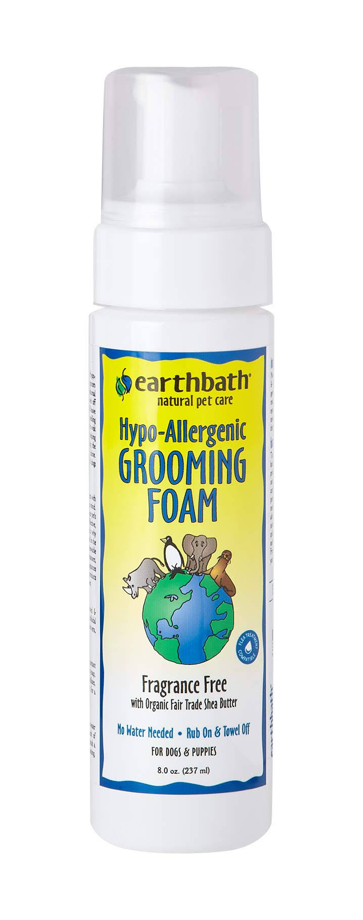 Earthbath Hypo-Allergenic Waterless Grooming Foam for Dogs - 8oz