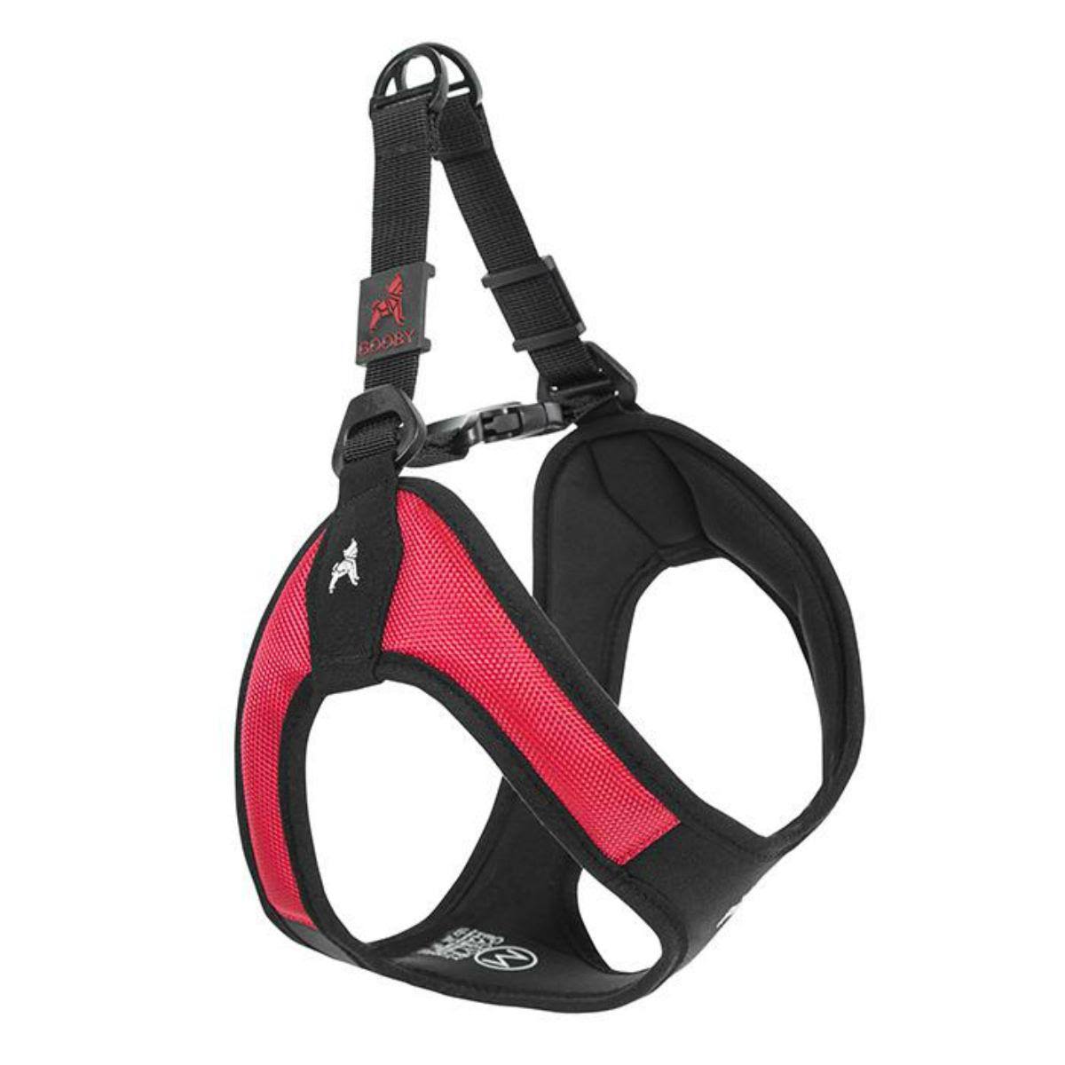 Gooby Escape Proof [ESCAPE Free] Easy Fit Dog Harness for Dogs That Likes to Escape Their Harnesses, Red, Small