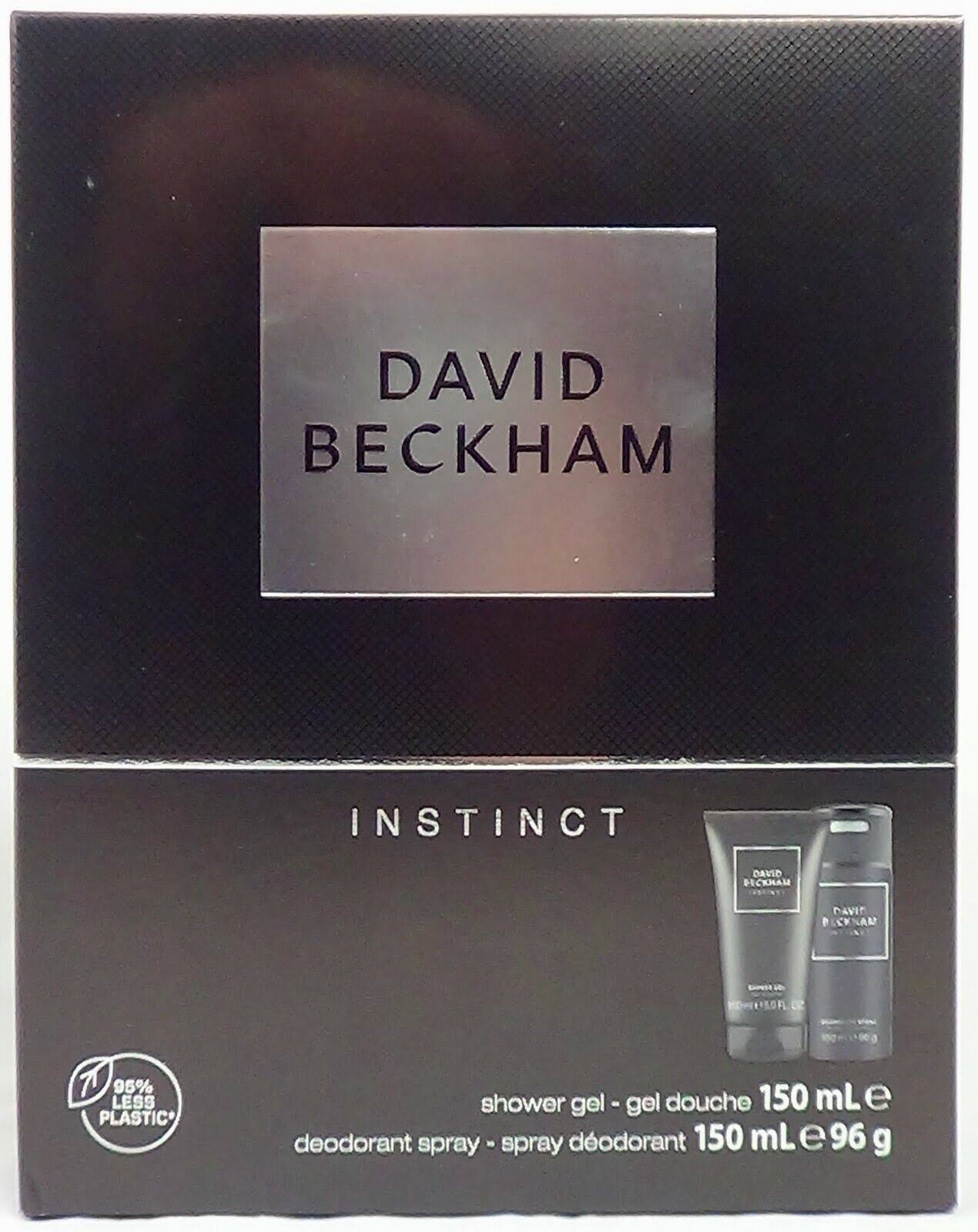 David Beckham Instinct Body Shower Gel 150ml Deodorant Spray 150ml Men Gift Set