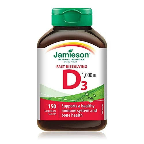 Jamieson Vitamin D3 1,000 IU, 150 Sublingual Tablets