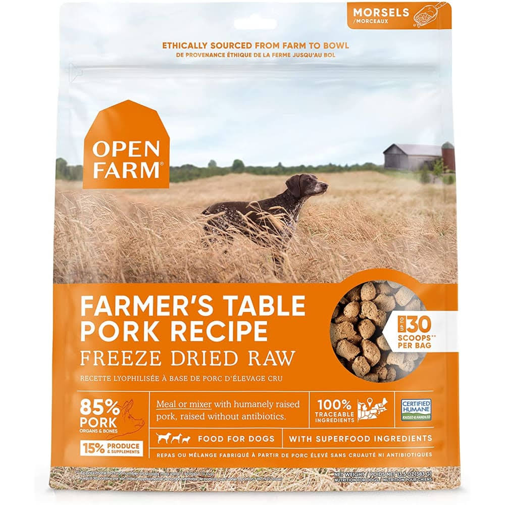 Open Farm Freeze Dried Raw Dog Food, Humanely Raised Meat Recipe with