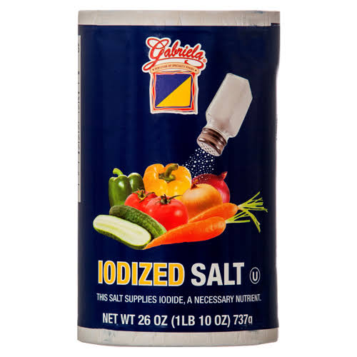 Gabriela Iodized Salt 26 Oz Wholesale, Cheap, Discount, Bulk (Pack of 24)