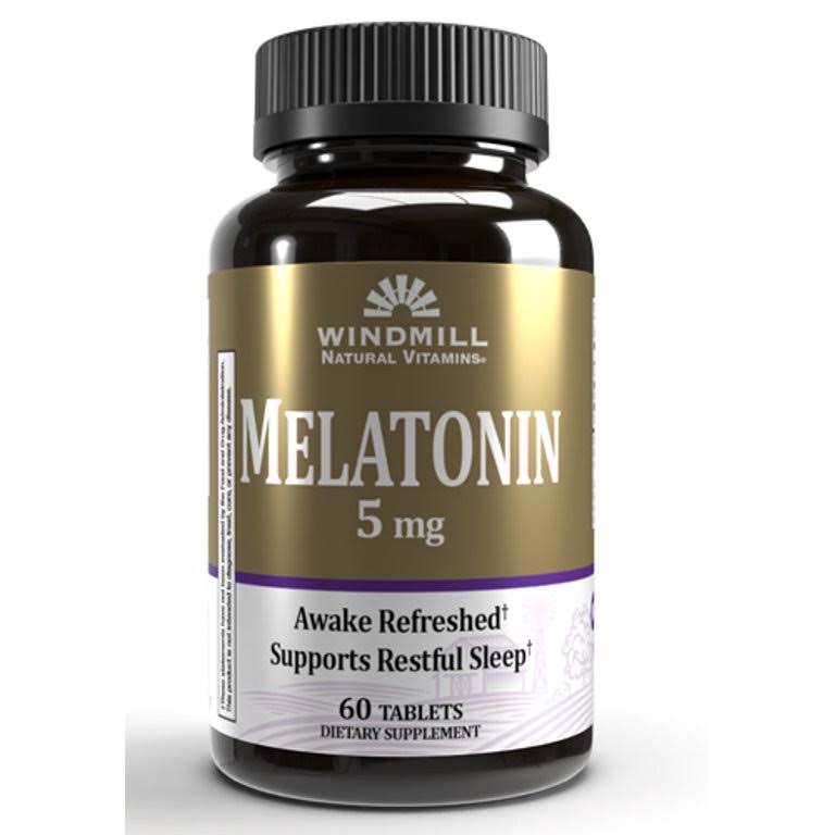 Windmill Melatonin Dietary Supplement - 60 Tablets