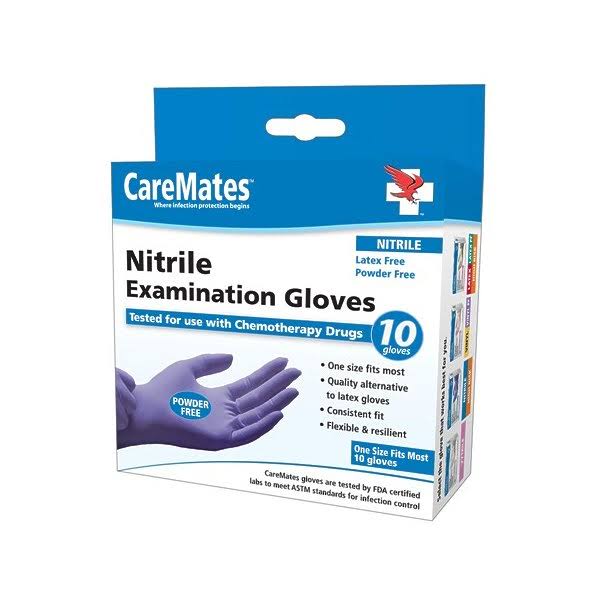 Caremates Nitrile Powder Free Gloves - 100 Gloves