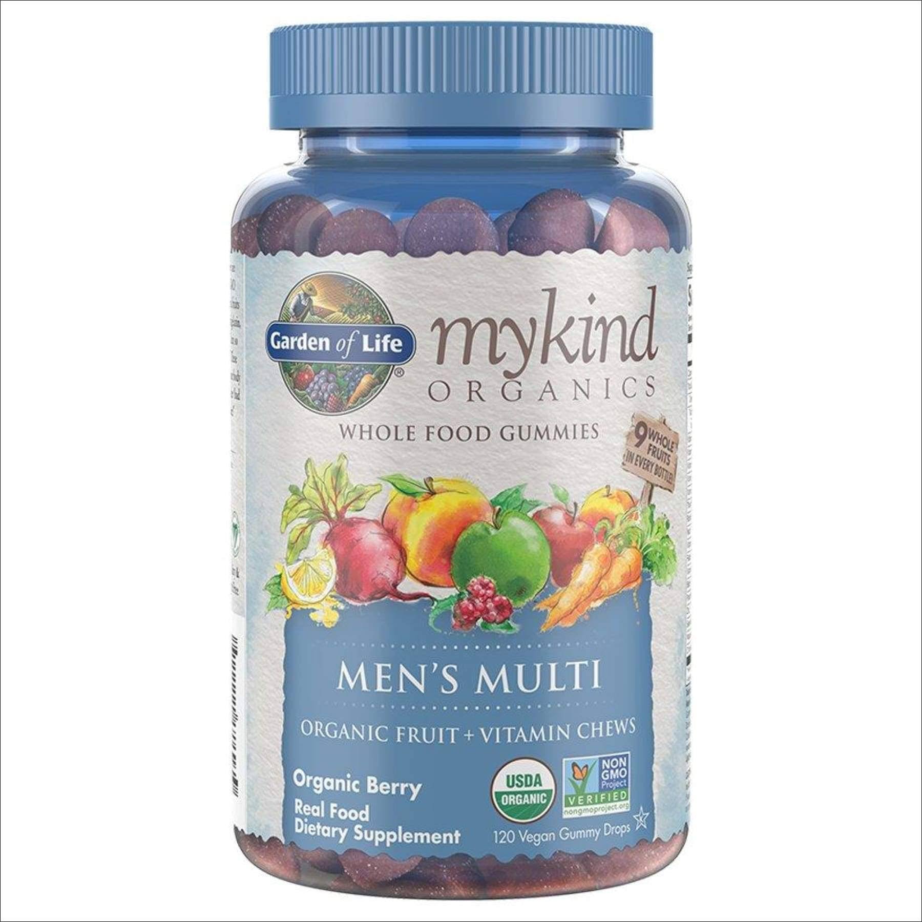 Garden of Life Mykind Organics Mens Multi Whole Food Gummies Vitamin - Berry, 120ct